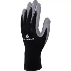 Image of VE712 Polyester Safety Gloves Black/Grey - Size 8 - Delta Plus