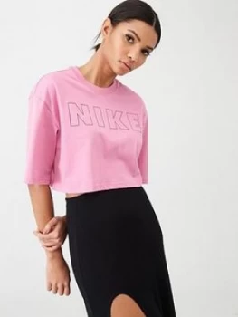 Image of Nike NSW Air Crop Top - Flamingo , Flamingo Size M Women