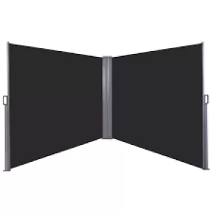 Image of Outsunny Steel Frame Retractable Double Side Awning Grey