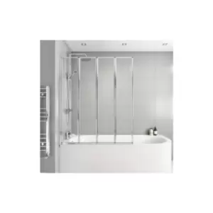 Cetus 4 Fold 1450mm 6mm Chrome Bath Screen