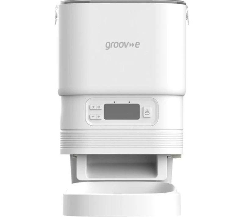 Image of GROOV-E Pet-tech GV-PT01-WE Pet Feeder, White 5060060690158