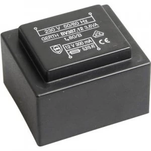 Image of PCB mount transformer 1 x 230 V 1 x 8 V AC 3.60 VA 450 mA