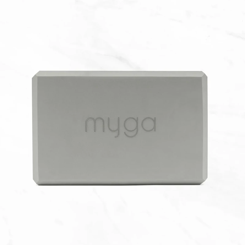 Image of Myga Grey Foam Yoga Block For Balance And Support