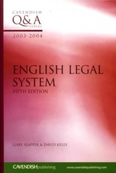 Image of English Legal System 2003-2004 by Gary Slapper Paperback