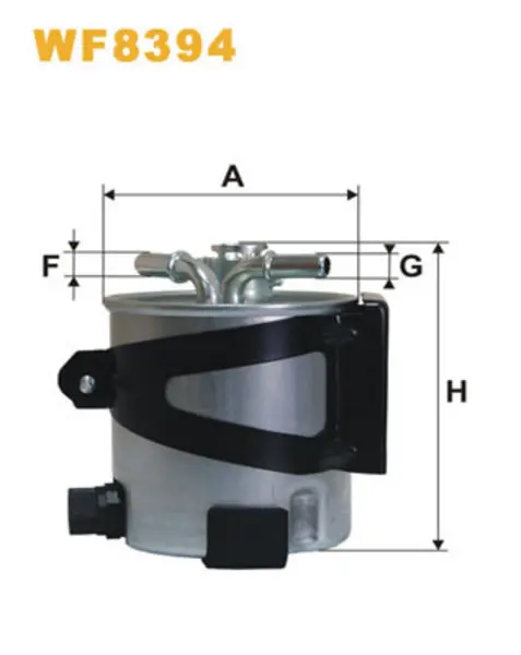 Image of Wix Filters Wix WF8394 Car Fuel Petrol Filter Metal type pipes/thread WIX-WF8394