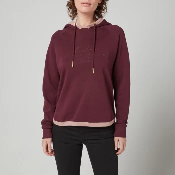 Image of Barbour International Womens Montegi Hoodie - Merlot - UK 12