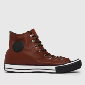 Image of Converse Brown Winter Waterproof Hi Trainers
