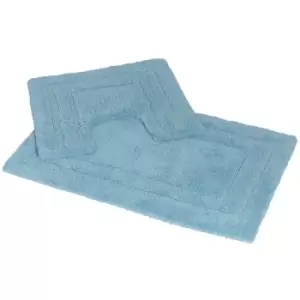 Image of Pinnacle 2 Piece Cotton Bath Mat Set - Cobalt - Colbalt
