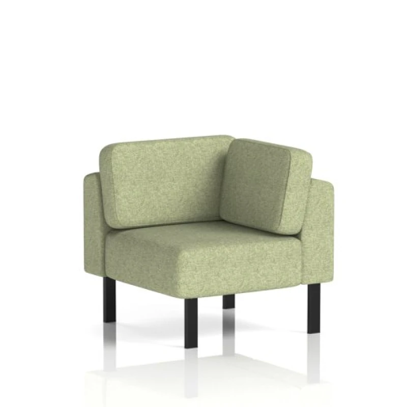 Image of Brixworth Modular Seating Corner Unit with Black in Rivet Fabric - Burnish