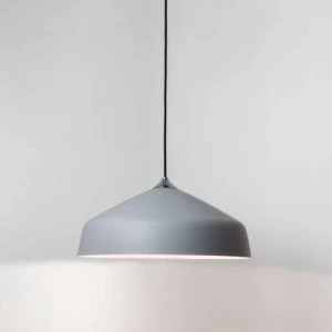 Image of 1 Light Large Dome Ceiling Pendant Light Grey, E27