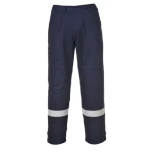 Image of Biz Flame Plus Mens Flame Resistant Trousers Navy Blue 3XL 32"