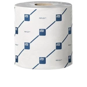 Tork Reflex Mini Wiper Roll 2-Ply 200 Sheets White Pack of 9