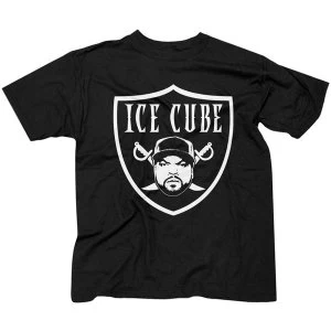 Ice Cube - Raider Mens Large T-Shirt - Black