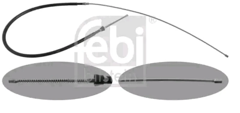 Image of FEBI BILSTEIN 48331 Brake Cable Right Rear, 940mm Cable,parking brake (124)