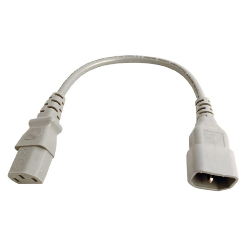 Image of Cablenet 0.5m IEC C14 - IEC C13 Grey PVC 0.75mm Power Leads