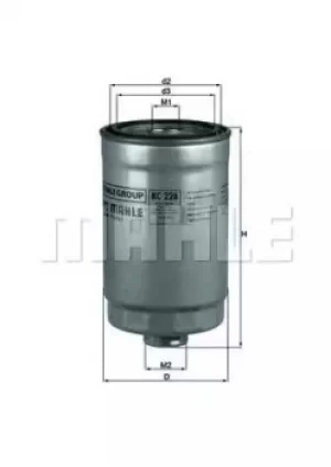 image of Fuel Filter KC226 70340855 by MAHLE Original