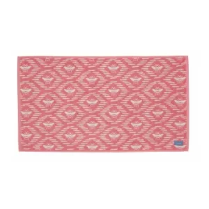 Image of Joules Bee Geo Bath Mat, Coral