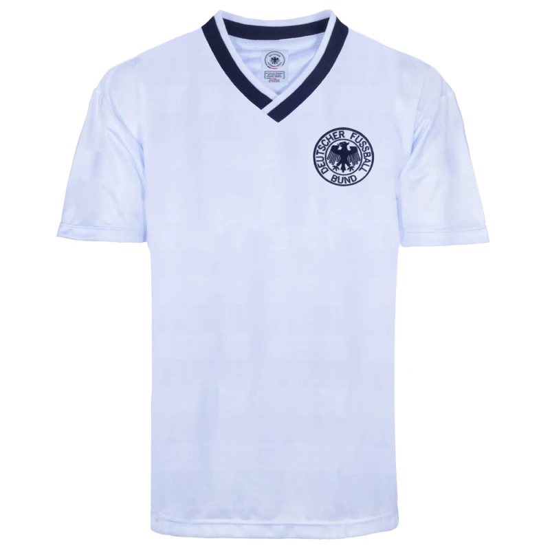Image of Score Draw West Germany 1984 Retro Shirt DFB84HPYSS-XL XL Mens Sportswear