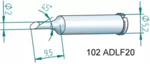 Image of Ersa 2mm Hoof Soldering Iron Tip for use with i-Tool