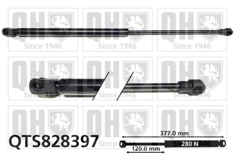Image of QUINTON HAZELL Bonnet strut QUINTON HAZELL QTS828397
