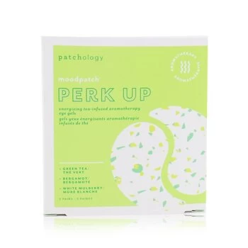 image of PatchologyMoodpatch - Perk Up Energizing Tea-Infused Aromatherapy Eye Gels (Green Tea+Bergamot+White Mulberry) 5pairs