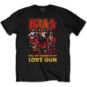 Image of KISS - Love Gun Glow Unisex Large T-Shirt - Black