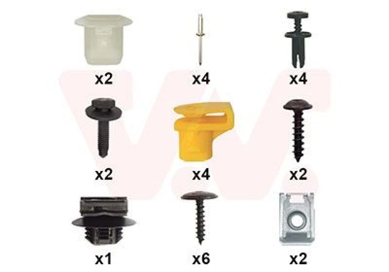 Image of VAN WEZEL Mounting Kit, bumper VAN WEZEL 0991793