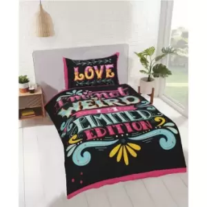 image of Limited Edition Single Duvet Cover Set Bedding Quilt Set Bright Multicoloured - Multi