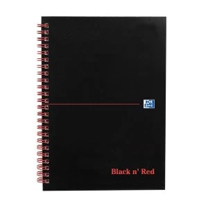 image of Black n Red A5 Wirebound Notebook 90gm2 100 Pages Ruled and Perforated Soft Cover Pack of 10