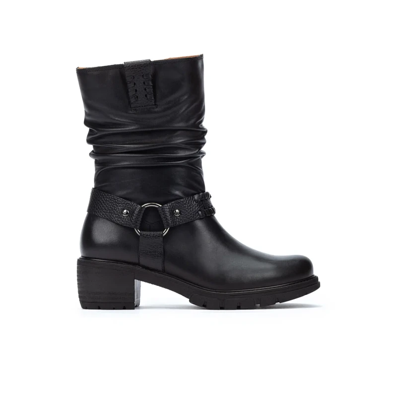 Image of Pikolinos San Sebastia W1T-9590 Leather Womens Ankle Boots - Black - Size:UK 7-7.5