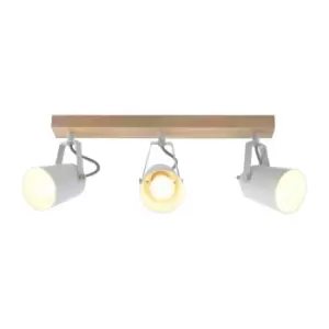 Image of Dera Track Light 3xE14 Natural Wood
