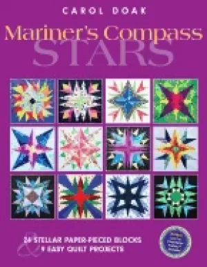 Image of mariners compass stars 24 stellar paper pieced blocks and 9 easy quilt proj