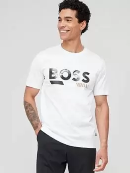 Image of BOSS Tiburt 410 Regular Fit T-Shirt - White Size M Men