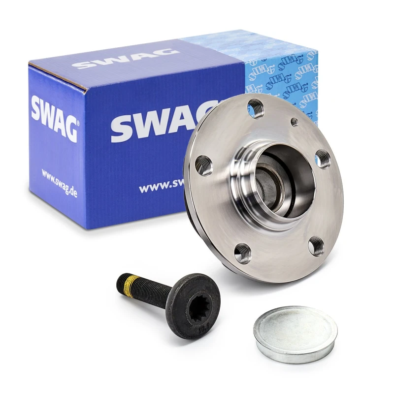Image of SWAG 30 94 0659 Wheel bearing kit with fastening/mounting material, Rear Axle Right, with ABS sensor ring Wheel Bearing Kit (654)