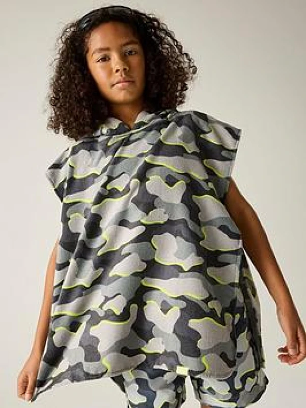 Image of Regatta Hooded Towelling Robe Size: 3-5 Multicolor Unisex 3-5