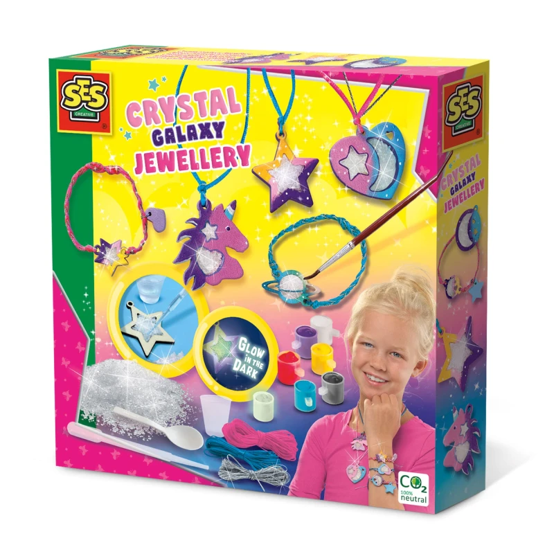 Image of SES Creative Crystal Galaxy Jewellery Making Set Multi unisex