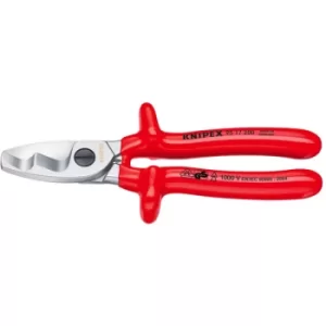 Image of Knipex 95 17 200 VDE Cable Shears With Twin Cutting Edge 200mm