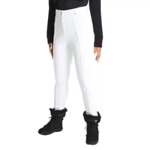 Dare 2b Slender Tapered Fit Luxe Ski Pants Blue Wing White womens in White - Sizes UK 14,UK 16,UK 18,UK 20,UK 22