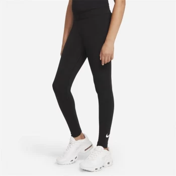 Image of Nike Swoosh Tight Junior Girls - Black/White