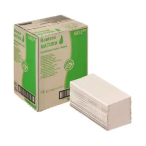 Image of Hostess Natura Hand Towels 1Ply Interfold Natural (Pack of 12) 6832