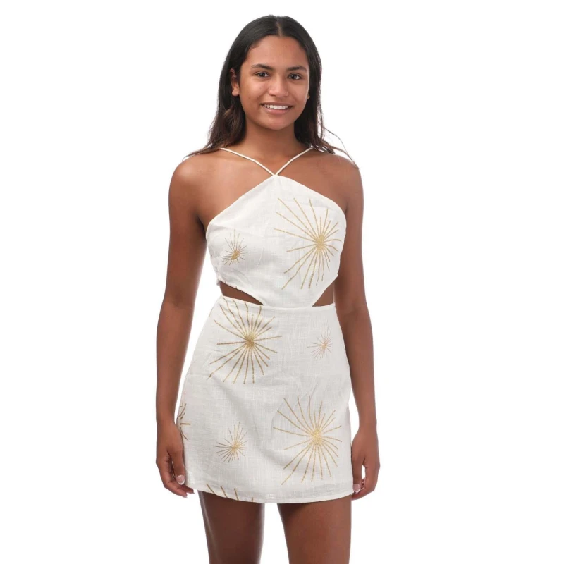 Image of Sundress Naya Short Dress - White White 8