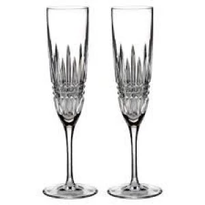 Image of Waterford Lismore Diamond Flute Set of 2
