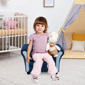 Image of HOMCOM Space Rocket Child Armchair Fun Comfortable Wood Frame w/ Thick Padding High Back Armrests Anti Slip Feet Kids 3-6 Yrs