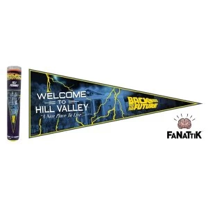 image of Back to the Future Felt Pennant Welcome To Hill Valley