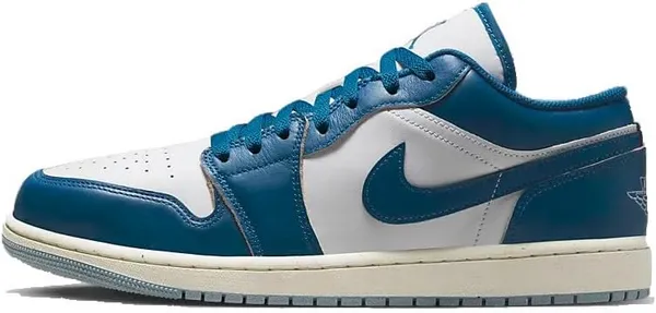 Image of Jordan Air Jordan 1 Low Se Gs, White/industrial Blue-blue Grey-sail Unisex 38