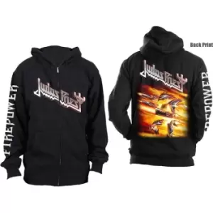 image of Judas Priest - Firepower Unisex XX-Large Zipped Hoodie - Black