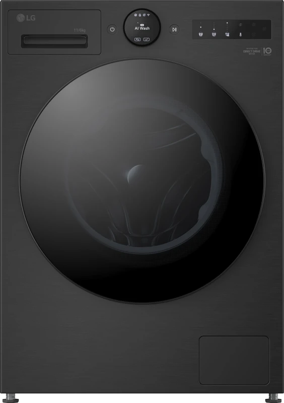 Image of LG VX70 Series AI Direct Drive W4X7016TBB WiFi-enabled 9KG Washer Dryer - Black 8806096577813