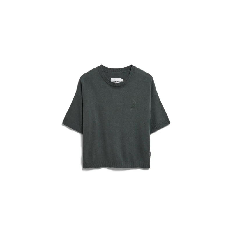 Image of ARMEDANGELS Short Sleeve Knit Top Women Armedangels Bleu Female L