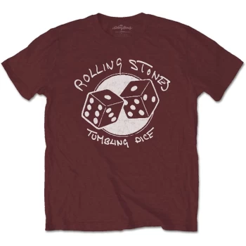 Image of The Rolling Stones - Tumbling Dice Unisex Large T-Shirt - Red