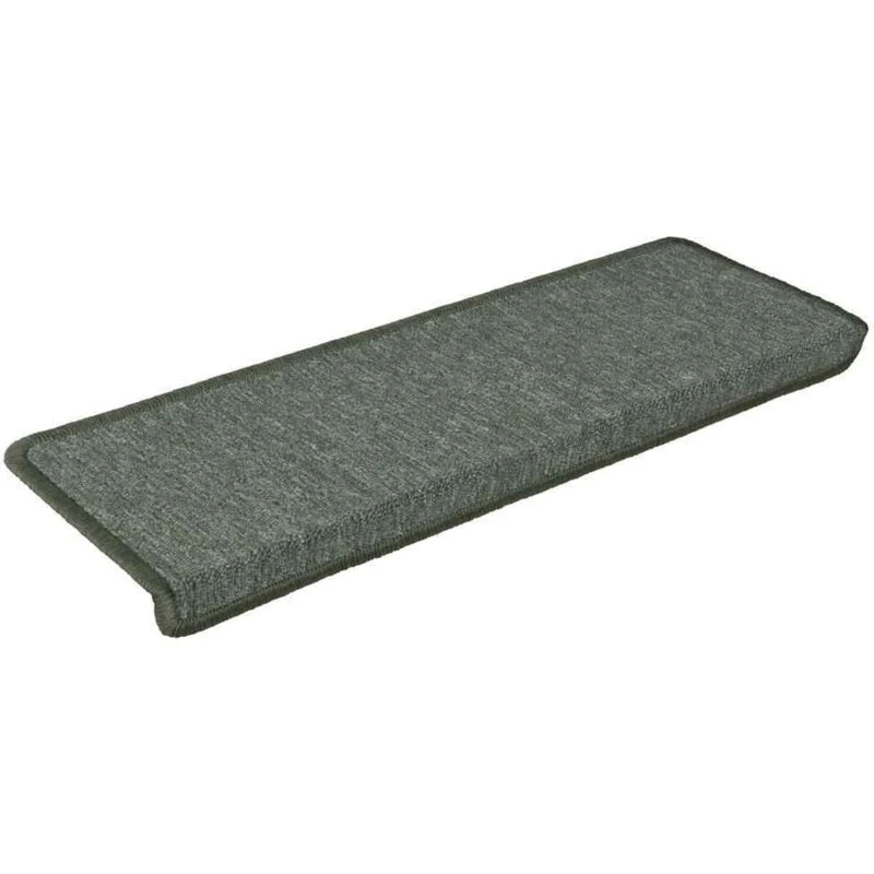 Image of VIDAXL Stair Mats 15 pcs 65x21x4cm Dark Green Rectangular Edge vidaXL 8720286288245